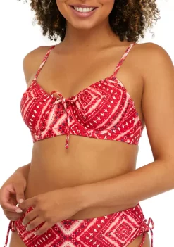 Cheap 🧨 TRUE CRAFT Bandana Print Swim Top ⌛ -True Craft Clothing Store Belk 2057
