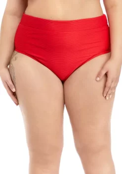 Top 10 💯 TRUE CRAFT Plus Size Solid Rib High Waist Swim Bottoms 🛒 -True Craft Clothing Store Belk 2100