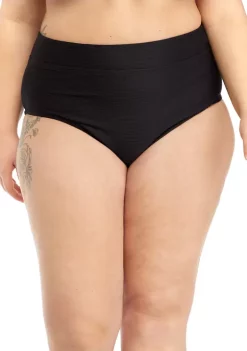 Top 10 💯 TRUE CRAFT Plus Size Solid Rib High Waist Swim Bottoms 🛒 -True Craft Clothing Store Belk 2101