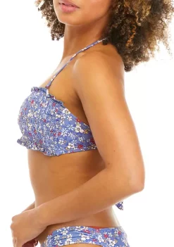 Buy 🔔 TRUE CRAFT Ditsy Floral Smocked Swim Top 🤩 -True Craft Clothing Store Belk 2108
