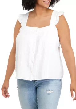 Buy 🎁 TRUE CRAFT Plus Size Gauze Tank Top ✔️