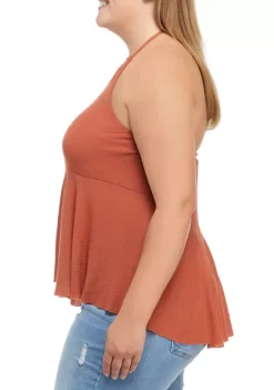 Wholesale 🔥 TRUE CRAFT Plus Size Waffle Halter Tank 🔥 -True Craft Clothing Store Belk 2132