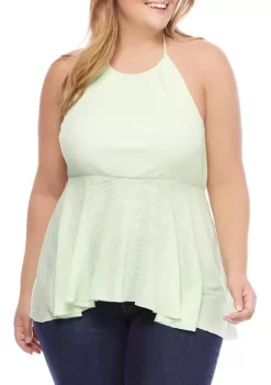 Wholesale 🔥 TRUE CRAFT Plus Size Waffle Halter Tank 🔥 -True Craft Clothing Store Belk 2135