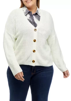 New 💯 TRUE CRAFT Plus Size Long Sleeve Cropped Cardigan 👍 -True Craft Clothing Store Belk 2158