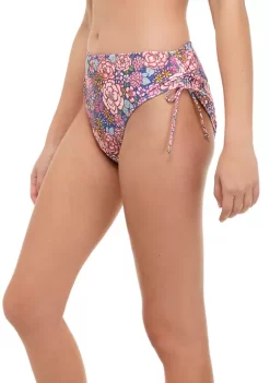 Budget 👍 TRUE CRAFT Wildflower High Waisted Swim Bottoms 😀 -True Craft Clothing Store Belk 2166