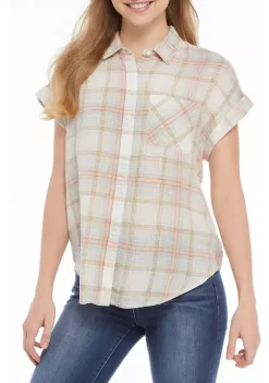 Top 10 ❤️ TRUE CRAFT Short Sleeve Woven Top 🌟