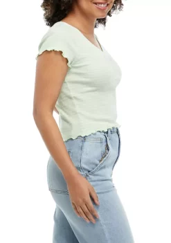 New 👍 TRUE CRAFT Short Sleeve Frayed Henley 👕 Shirt 🔔 -True Craft Clothing Store Belk 2201