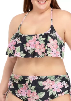Cheapest ✨ TRUE CRAFT Plus Size Rio Floral Flounce Swim Bralette ✔️ -True Craft Clothing Store Belk 2234