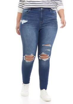 Promo ๐ฅ TRUE CRAFT Plus Size High Rise Skinny ๐ Jeans โจ