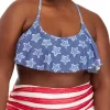 Coupon ⭐ TRUE CRAFT Plus Size Spirit Star Flounce Bralette Swim Top ✔️ -True Craft Clothing Store Belk 2260
