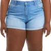 Outlet ❤️ TRUE CRAFT Plus Size High Rise Mom Shorts 🔔 -True Craft Clothing Store Belk 2279