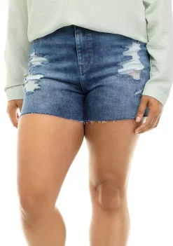 Buy 💯 TRUE CRAFT Plus Size High Rise Double Button Shorts 🎉 -True Craft Clothing Store Belk 2287