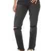 Wholesale ❤️ TRUE CRAFT High Rise Destructed Cropped Straight 👖 Jeans 👍 -True Craft Clothing Store Belk 2400