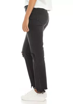 Wholesale ❤️ TRUE CRAFT High Rise Destructed Cropped Straight 👖 Jeans 👍 -True Craft Clothing Store Belk 2402