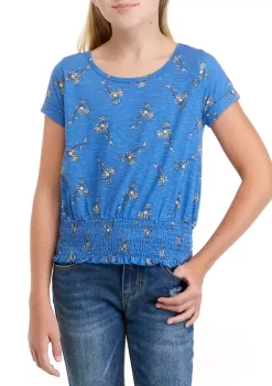 Outlet 😍 TRUE CRAFT 👧 Girls 7-16 Striped Smocked Waist Top 💯 -True Craft Clothing Store Belk 2422