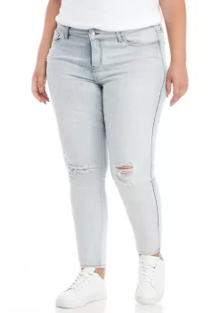 Cheapest ๐ TRUE CRAFT Plus Size Mid Rise Skinny Denim ๐ Jeans ๐