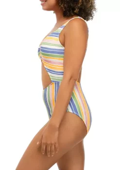 Promo โค๏ธ TRUE CRAFT Seaside Striped Notch Neck One Piece ๐ฉฑ Swimsuit โจ 8 Promo โค๏ธ TRUE CRAFT Seaside Striped Notch Neck One Piece ๐ฉฑ Swimsuit โจ -True Craft Clothing Store Belk 2495