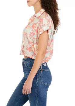 Flash Sale 👏 TRUE CRAFT Short Sleeve Side Tie Camp 👕 Shirt 😉 -True Craft Clothing Store Belk 2548