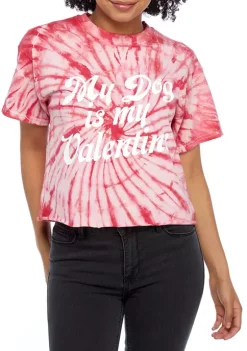 Flash Sale 👏 TRUE CRAFT Short Sleeve 🦮 Dog Valentine Graphic T-Shirt 👍 -True Craft Clothing Store Belk 2576