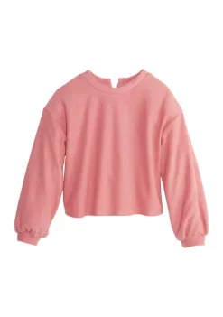 Best Pirce 🥰 TRUE CRAFT 👧 Girls 7-16 Long Sleeve Fleece Bow Back Pullover 😍 -True Craft Clothing Store Belk 2618