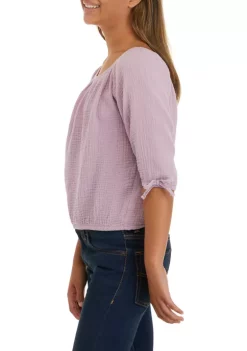 Buy 👏 TRUE CRAFT 👧 Girls 7-16 Tie Front Blouse ❤️ -True Craft Clothing Store Belk 2621