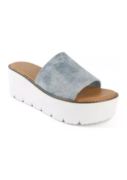 Promo 🤩 TRUE CRAFT Matter Wedge Slide 🩴 Sandals 🎉 -True Craft Clothing Store Belk 2653