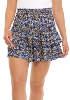 Best deal 🔥 TRUE CRAFT Ruffle Tiered Floral Mini 👗 Skirt 🧨 -True Craft Clothing Store Belk 2661