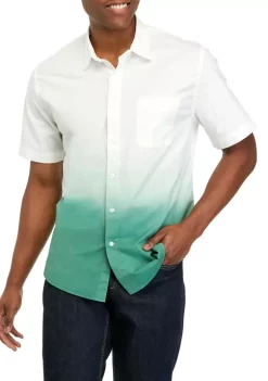 Flash Sale 🎁 TRUE CRAFT Short Sleeve Poplin Dip Dyed 👕 Shirt 🥰