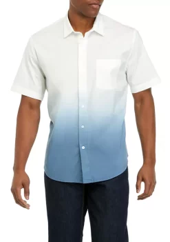 Flash Sale 🎁 TRUE CRAFT Short Sleeve Poplin Dip Dyed 👕 Shirt 🥰 -True Craft Clothing Store Belk 2666