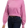 Cheapest ❤️ TRUE CRAFT Balloon Sleeve Cropped Pullover 🛒 -True Craft Clothing Store Belk 2667