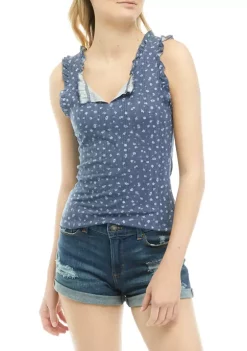 Brand new 🥰 TRUE CRAFT Ribbed Lettuce Trimmed Tank Top ✔️ -True Craft Clothing Store Belk 2703