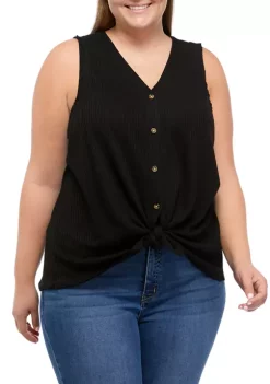 Coupon ๐ TRUE CRAFT Plus Size Tie Front Waffle Knit Tank Top ๐ 12 Coupon ๐ TRUE CRAFT Plus Size Tie Front Waffle Knit Tank Top ๐ -True Craft Clothing Store Belk 2709