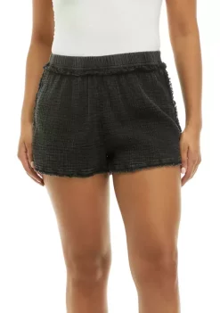 Budget 😀 TRUE CRAFT Solid Gauze Dolphin Hem Shorts 🔔