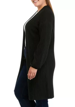 Cheapest 🔔 TRUE CRAFT Plus Size Long Sleeve Ribbed Cardigan 🧨 -True Craft Clothing Store Belk 2773