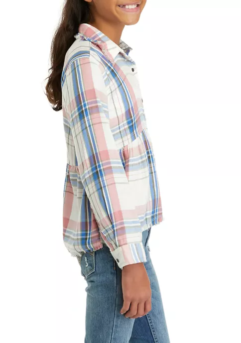 Cheapest 🌟 TRUE CRAFT 👧 Girls 7-16 Printed Peplum Button-Down Top ⭐ 4 Cheapest 🌟 TRUE CRAFT 👧 Girls 7-16 Printed Peplum Button-Down Top ⭐ - Image 3