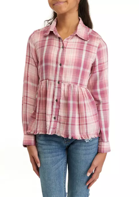 Cheapest 🌟 TRUE CRAFT 👧 Girls 7-16 Printed Peplum Button-Down Top ⭐ 7 Cheapest 🌟 TRUE CRAFT 👧 Girls 7-16 Printed Peplum Button-Down Top ⭐ - Image 6