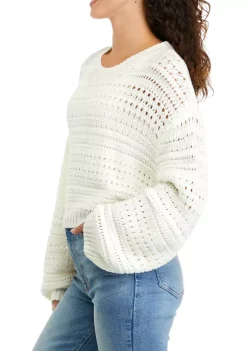 Budget 🔥 TRUE CRAFT Juniors' Open Stitch Sweater 😉 -True Craft Clothing Store Belk 349