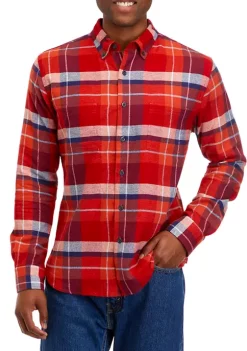Cheap ❤️ TRUE CRAFT Long Sleeve Flannel 👕 Shirt 🛒 -True Craft Clothing Store Belk 371