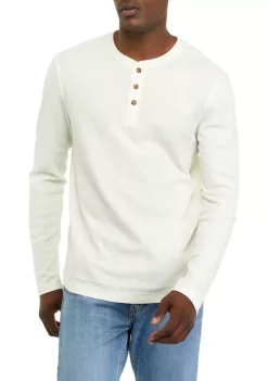 Outlet 😀 TRUE CRAFT Long Sleeve Thermal Henley 👕 Shirt 🤩