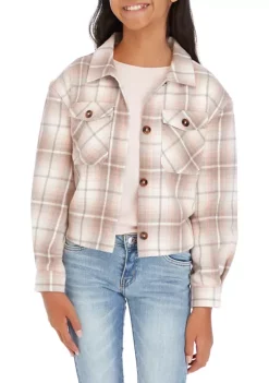 New 👍 TRUE CRAFT 👧 Girls 7-16 Plaid Shacket 🥰 -True Craft Clothing Store Belk 421
