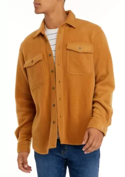 Cheap ⌛ TRUE CRAFT Trolly Tan Fleece Shacket 🔔 -True Craft Clothing Store Belk 458