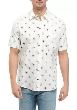 Promo 🎁 TRUE CRAFT Short Sleeve Printed Poplin 👕 Shirt 🥰