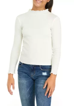 Wholesale 💯 TRUE CRAFT 👧 Girls 7-16 Long Sleeve Ribbed T-Shirt ❤️ -True Craft Clothing Store Belk 485