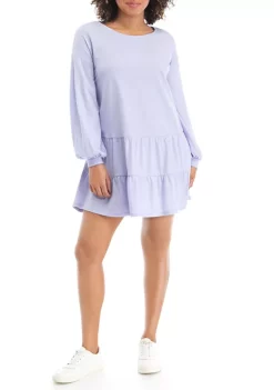 Best Pirce ๐งจ TRUE CRAFT Juniors' Balloon Sleeve Tiered ๐ Dress โญ