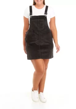 Discount ❤️ TRUE CRAFT Plus Size Corduroy Overall 👗 Dress 🌟