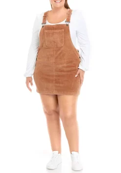 Discount ❤️ TRUE CRAFT Plus Size Corduroy Overall 👗 Dress 🌟 -True Craft Clothing Store Belk 500