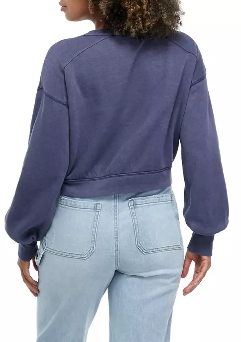 Cheapest โ๏ธ TRUE CRAFT Juniors' Long Sleeve Embroidered Cropped Sweatshirt ๐ 4 Cheapest โ๏ธ TRUE CRAFT Juniors' Long Sleeve Embroidered Cropped Sweatshirt ๐ - Image 2