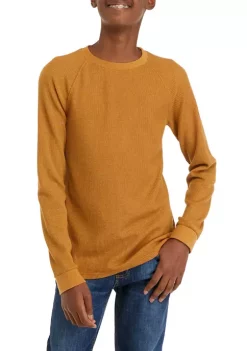 Budget 🥰 TRUE CRAFT Boys 8-20 Long Sleeve Waffle T-Shirt 💯