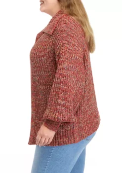 Brand new 😀 TRUE CRAFT Plus Size Shawl Collar Marled Cardigan 🔔 -True Craft Clothing Store Belk 577