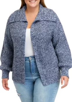 Brand new 😀 TRUE CRAFT Plus Size Shawl Collar Marled Cardigan 🔔 -True Craft Clothing Store Belk 578